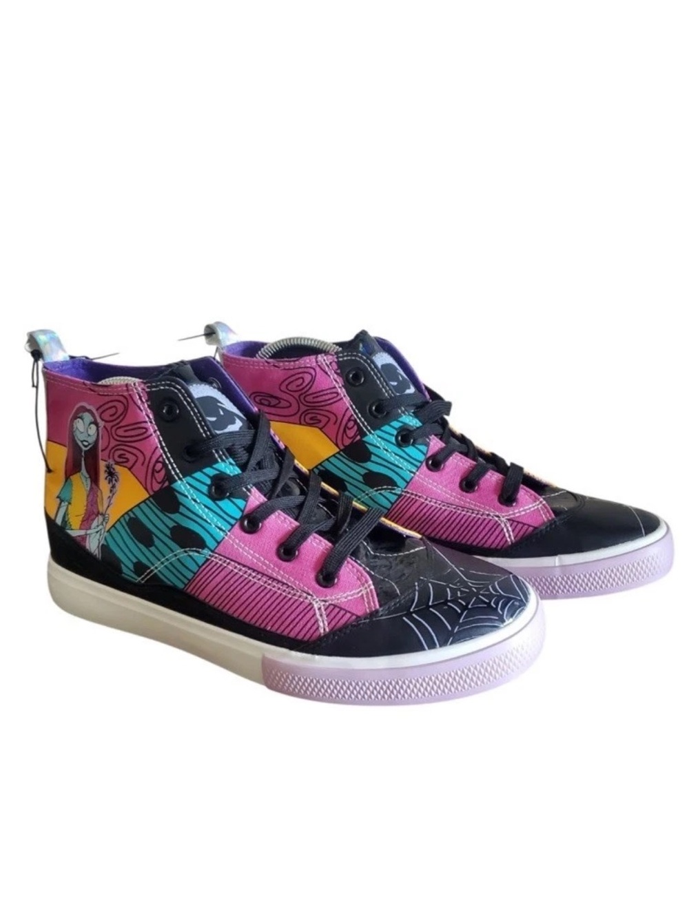 Nightmare Before Christmas Colorful Graphic High-Top Sneakers NWT Size 6